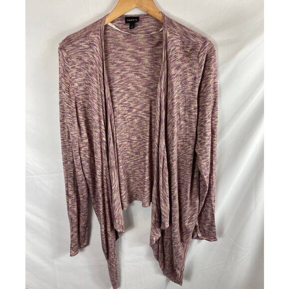 Torrid Space-Dye Cardigan Drape Front Sweater Size 2X - Picture 3 of 9